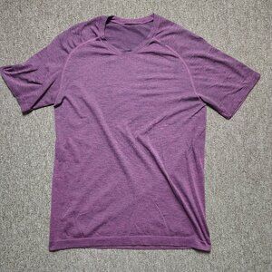 LULULEMON Metal Vent Tech Shirt Men S Maroon Short Sleeve Performance Activewear